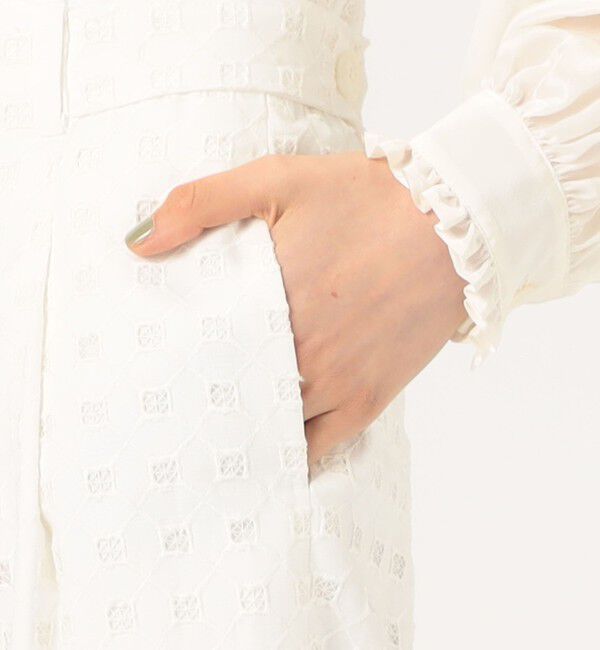 Ballsey「コットンエンブロイダリー サイドタブパンツ」|その他|