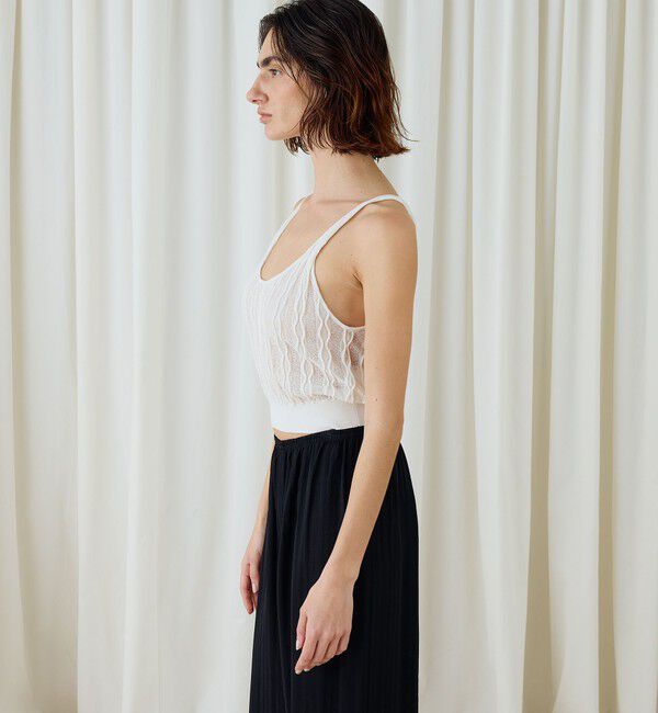 DES PRES「コットンストレッチ　エアリーニットタンクトップ」|ニット・セーター|