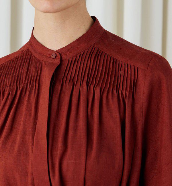 DES PRES「レーヨンシルククロス アシンメトリーヘムブラウス」|シャツ・ブラウス|