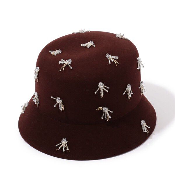 TOMORROWLAND GOODS「MAISON MICHEL Mini New Kendall バケットハット」|ハット|48 ダークブラウン系