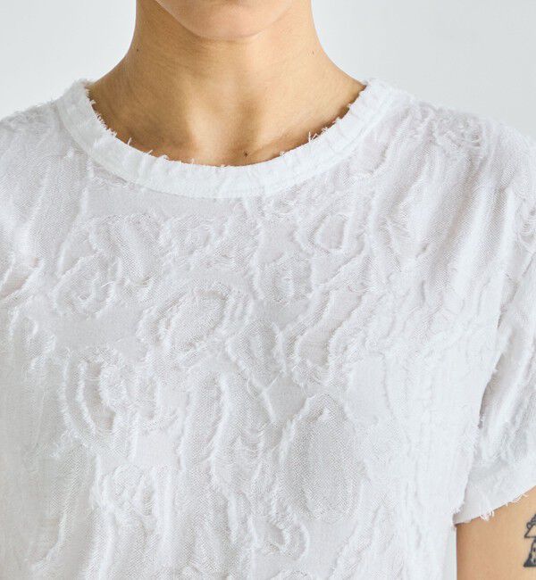 Edition「バックカットジャカード ハーフスリーブトップス」|Tシャツ・カットソー|