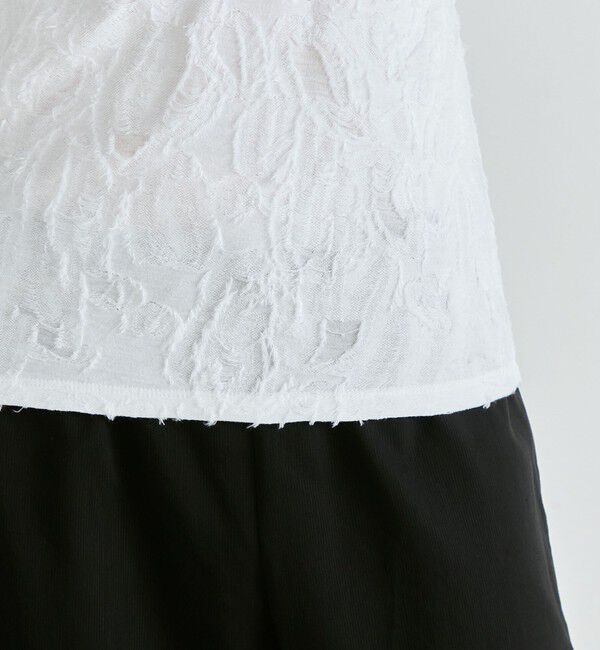 Edition「バックカットジャカード ハーフスリーブトップス」|Tシャツ・カットソー|