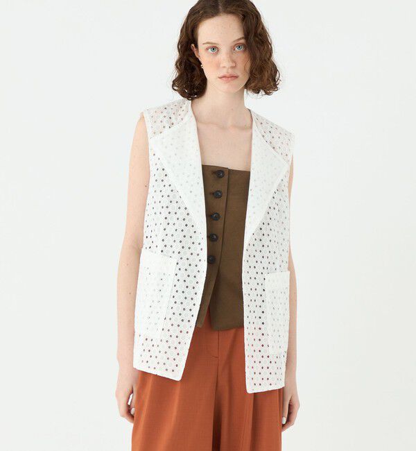 Ballsey「サークルエンブロイダリー ミドルジレ」|ベスト・ジレ|