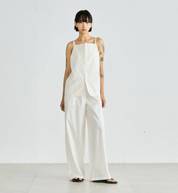 Edition「リネングログラン ジップトップス」|キャミソール|