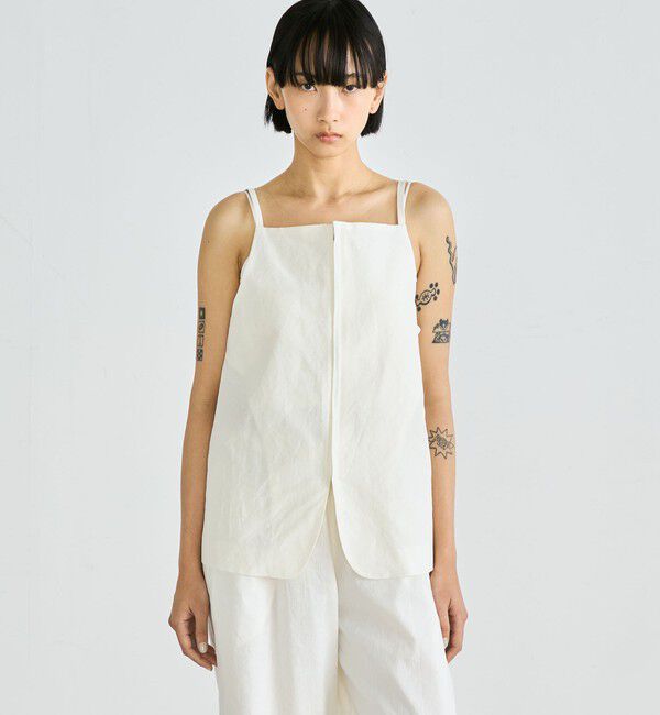 Edition「リネングログラン ジップトップス」|キャミソール|