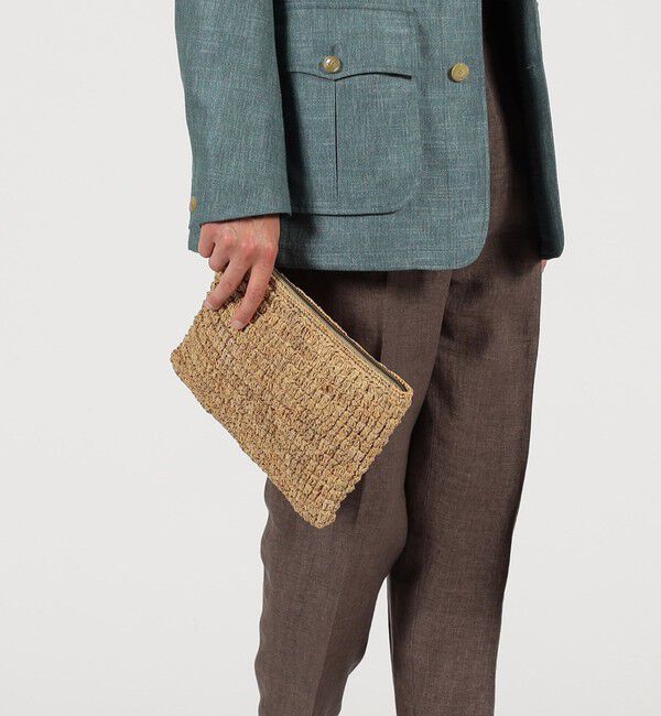 TOMORROWLAND GOODS「IBELIV CLUB ラフィア クラッチバッグ 」|クラッチバッグ|