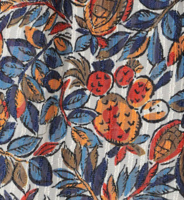 SOULEIADO「ポリエステルプリント ギャザーフレアブラウス」|シャツ・ブラウス|