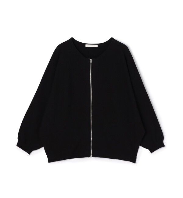 GALERIE VIE「ストレッチコットン ジップアップカーディガン」|カーディガン|19 ブラック