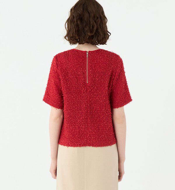 Ballsey「ファンシーヤーンツイード ショートTブラウス」|シャツ・ブラウス|