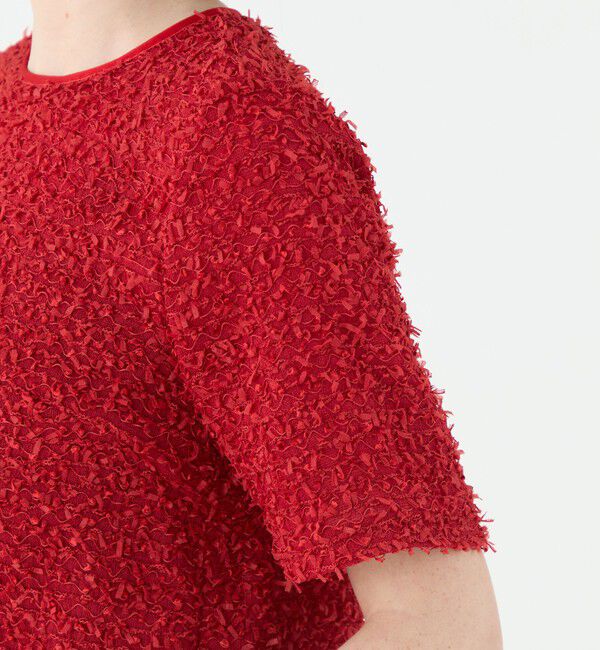 Ballsey「ファンシーヤーンツイード ショートTブラウス」|シャツ・ブラウス|