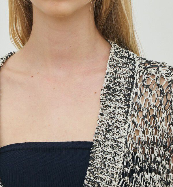 DES PRES「ペーパーテープヤーン ヘムラウンドカーディガン」|カーディガン|