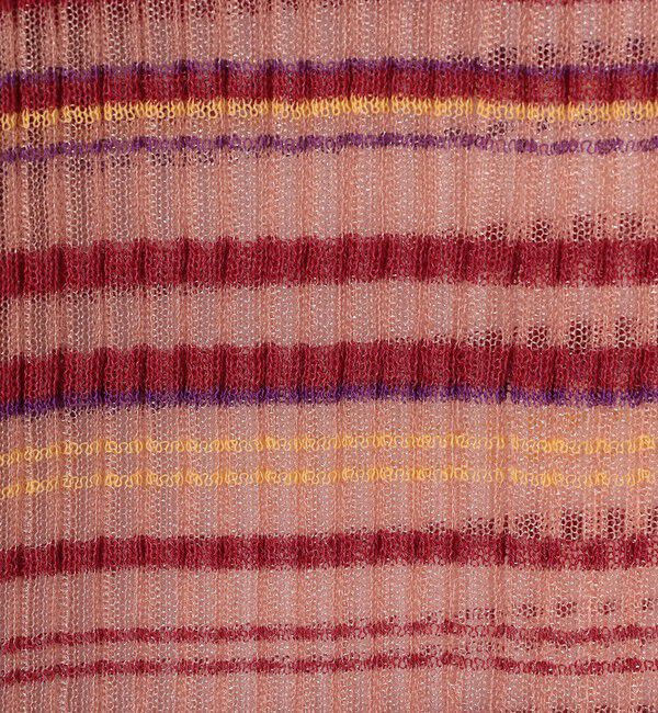 MACPHEE「シアーボーダー クルーネックカーディガン」|カーディガン|