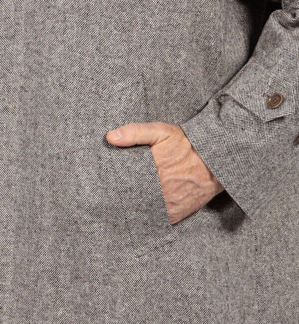 TOMORROWLAND MENS「【別注】De Petrillo  ウールシルクナイロン バルカラーコート」|ステンカラーコート|