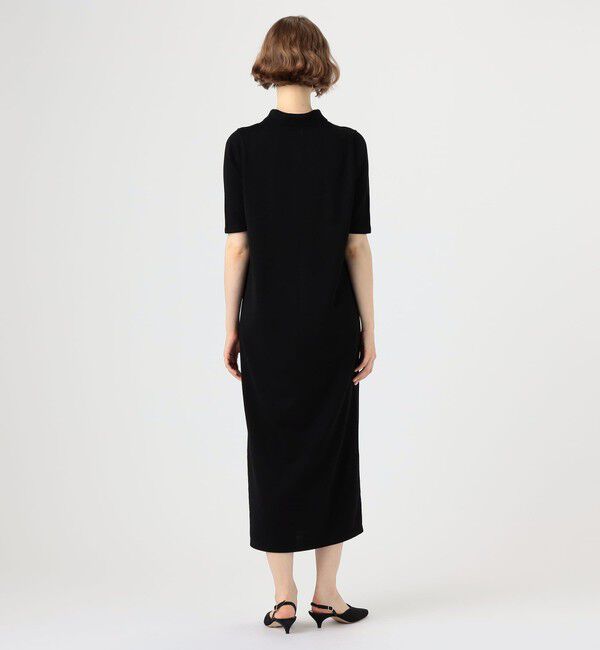 Ballsey「ウールポリエステルパールコンビ ポロロングワンピース」|ワンピース|