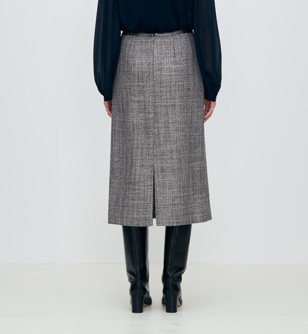 TOMORROWLAND collection「ロービングツイード セミタイトスカート」|タイト|