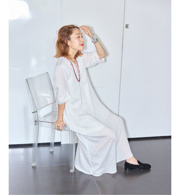  「LACE UP LINEN DRESS：ワンピース」|ワンピース|