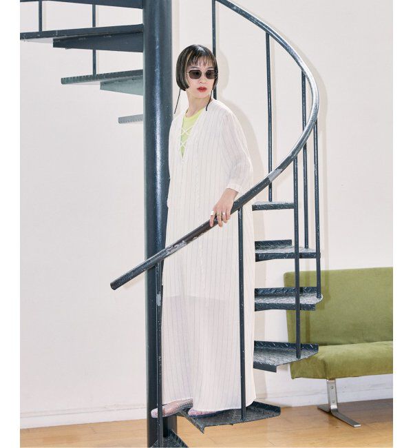  「LACE UP LINEN DRESS：ワンピース」|ワンピース|