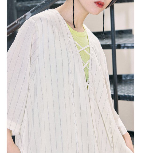  「LACE UP LINEN DRESS：ワンピース」|ワンピース|