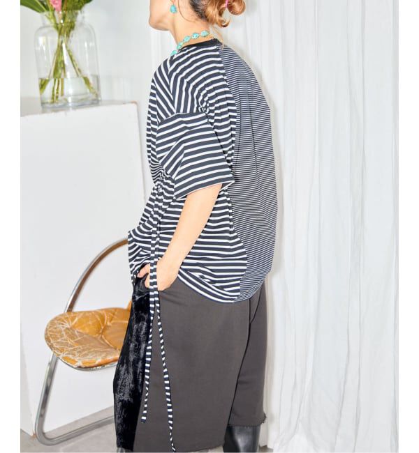  「ONESIDE GATHER TOP：カットソー」|Tシャツ・カットソー|