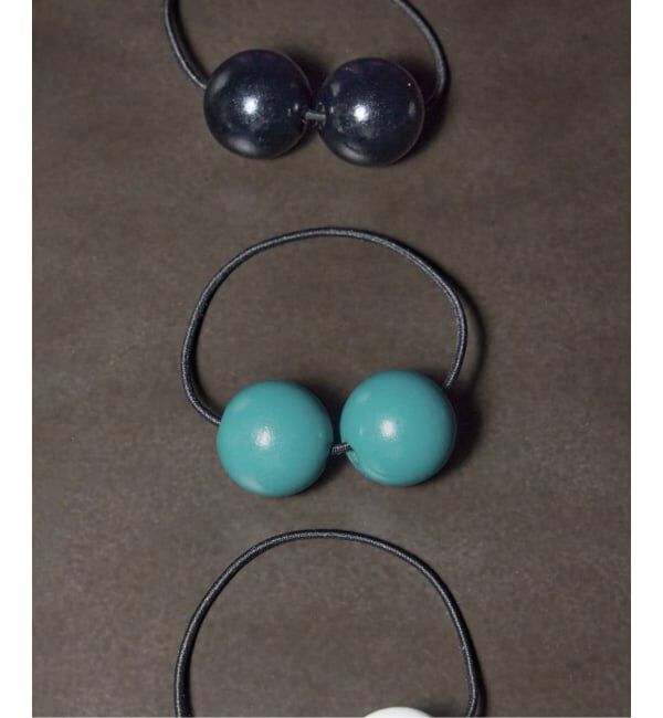  「SASKIA DIEZ WOOD HAIR THE LACQUERED：ヘアゴム」|その他|ブルー