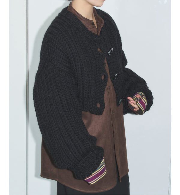  「GLEN FYNE 別注 CROPPED カーディガン」|ニット・セーター|ブラック