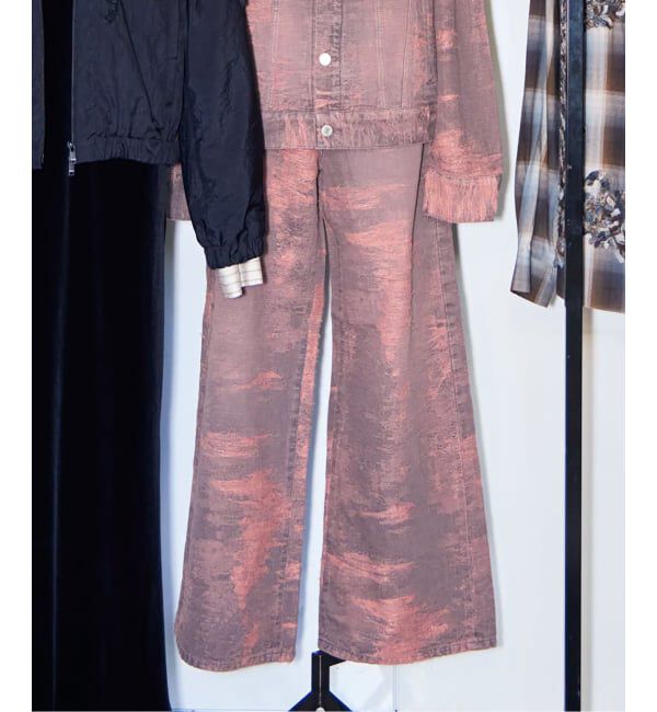  「TAAKK DENIM WIDEPANTS TA25AW-PT333：デニムパンツ」|デニム|ピンク