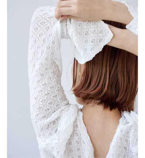 EMILYWEEK「《追加2》レーシープルオーバー（ホワイト）」|Tシャツ・カットソー|