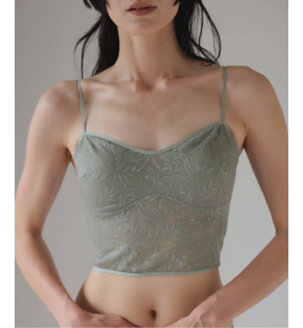 EMILYWEEK「ラッセルレースクロップドブラキャミソール」|インナー|グリーン