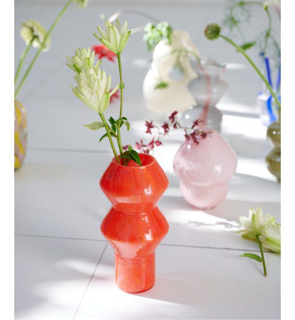 journal standard Furniture「GLASS VASE SOLE　フラワーベース 花器 花瓶」|その他|レッド
