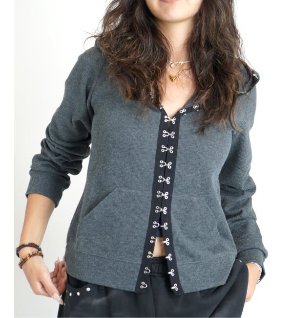 JOINT WORKS「ワッフルHOODIE」|パーカー|グレー