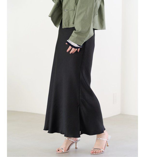 IENA「《追加7》ダブルサテンスカート」|スカート|