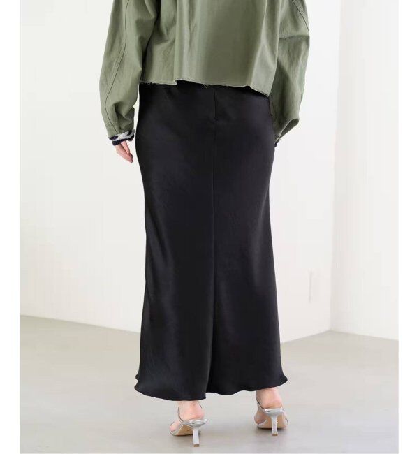 IENA「《追加7》ダブルサテンスカート」|スカート|