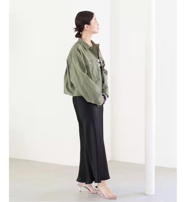 IENA「《追加7》ダブルサテンスカート」|スカート|