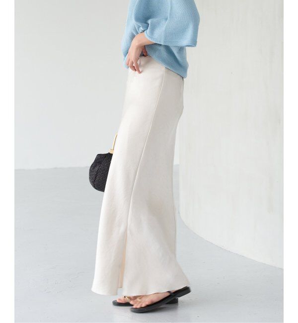 IENA「《追加7》ダブルサテンスカート」|スカート|
