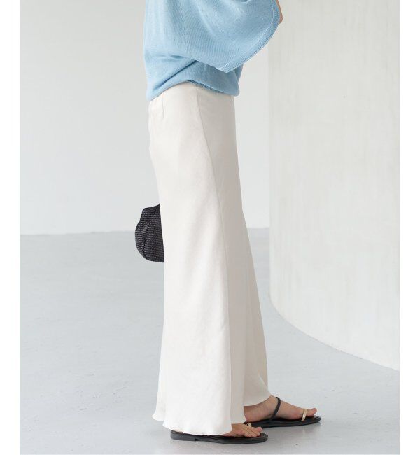 IENA「《追加7》ダブルサテンスカート」|スカート|