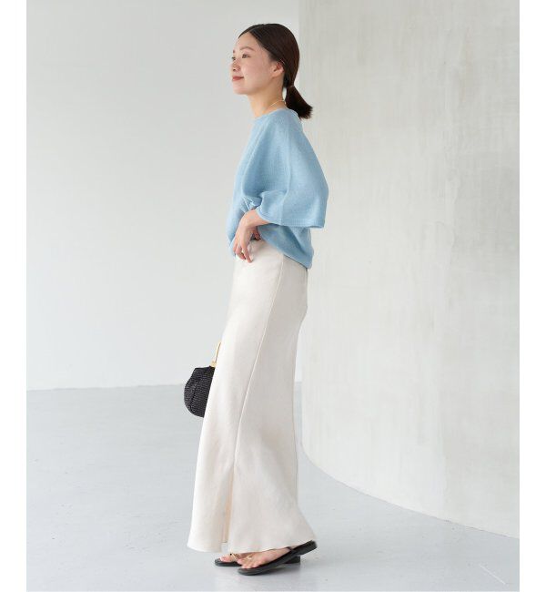 IENA「《追加7》ダブルサテンスカート」|スカート|