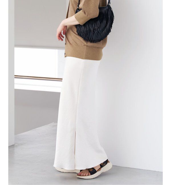 IENA「《追加7》ダブルサテンスカート」|スカート|