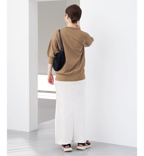 IENA「《追加7》ダブルサテンスカート」|スカート|