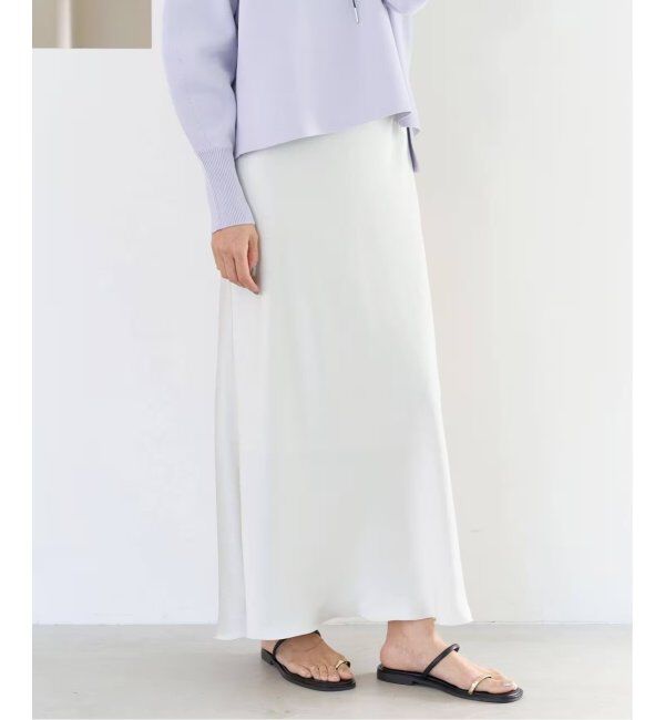 IENA「《追加7》ダブルサテンスカート」|スカート|