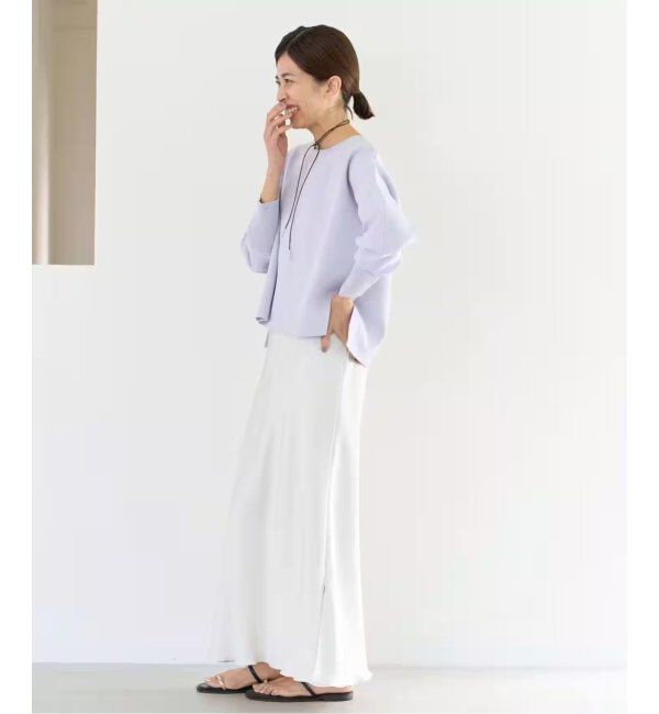 IENA「《追加7》ダブルサテンスカート」|スカート|