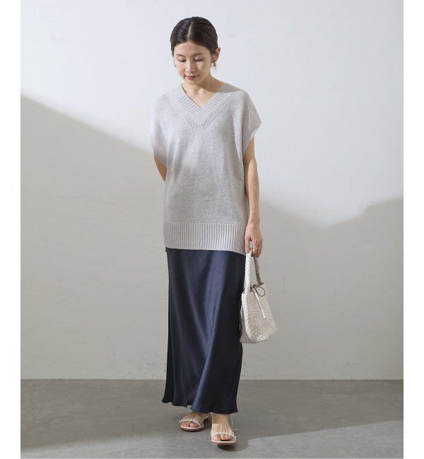 IENA「《追加7》ダブルサテンスカート」|スカート|