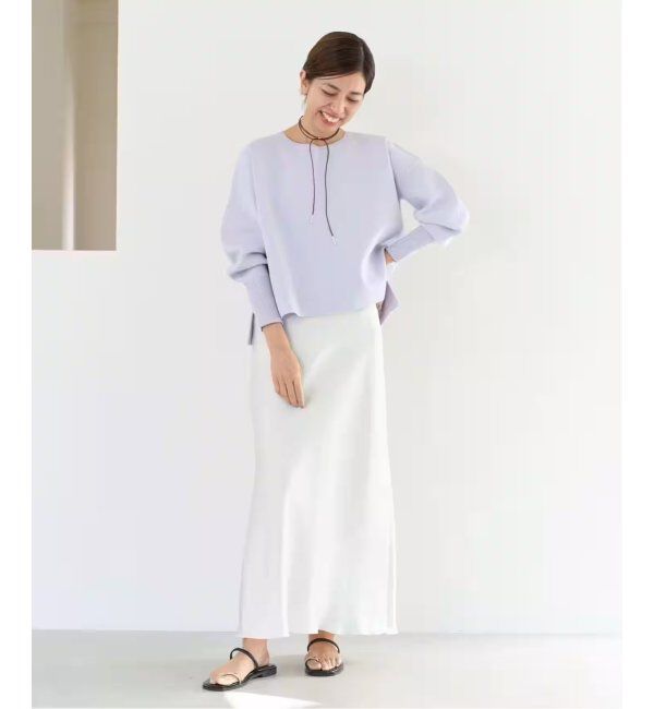 IENA「《追加7》ダブルサテンスカート」|スカート|