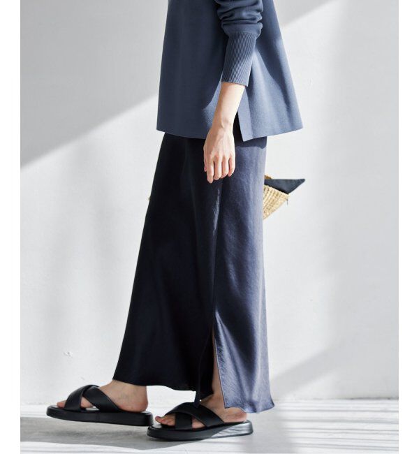 IENA「《追加7》ダブルサテンスカート」|スカート|