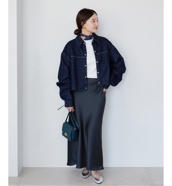 IENA「《追加7》ダブルサテンスカート」|スカート|