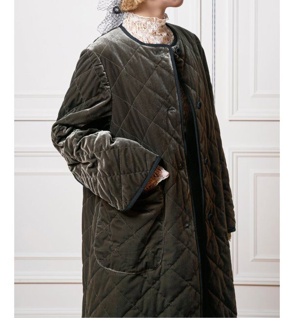 IENA LA BOUCLE「IENA LA BOUCLE ベロアキルティングコート」|その他|