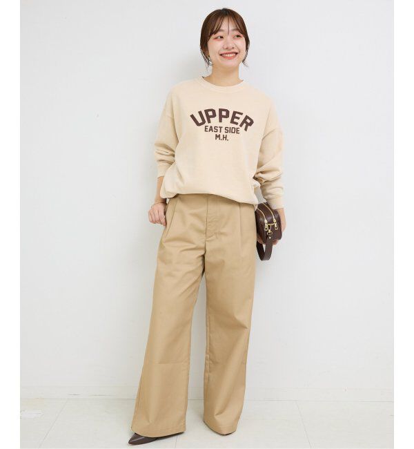 SLOBE IENA「チノタックワイドパンツ」|チノ|