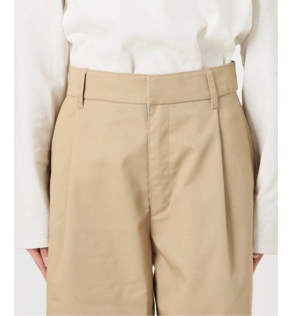 SLOBE IENA「チノタックワイドパンツ」|チノ|