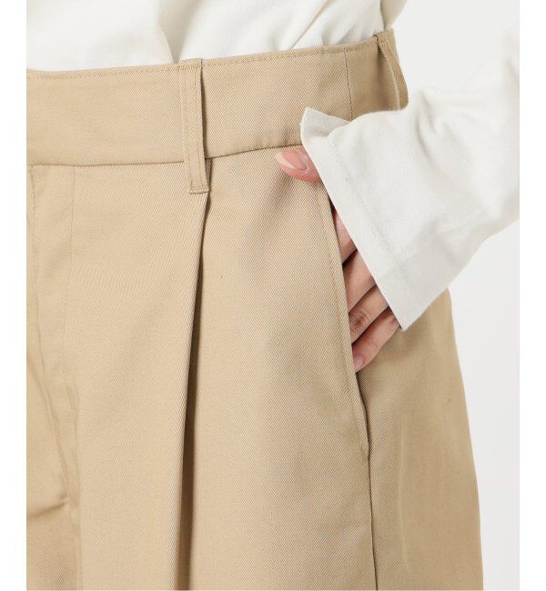 SLOBE IENA「チノタックワイドパンツ」|チノ|