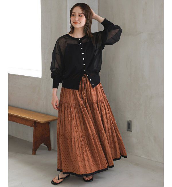 SLOBE IENA「TCドビーティアードスカート」|スカート|