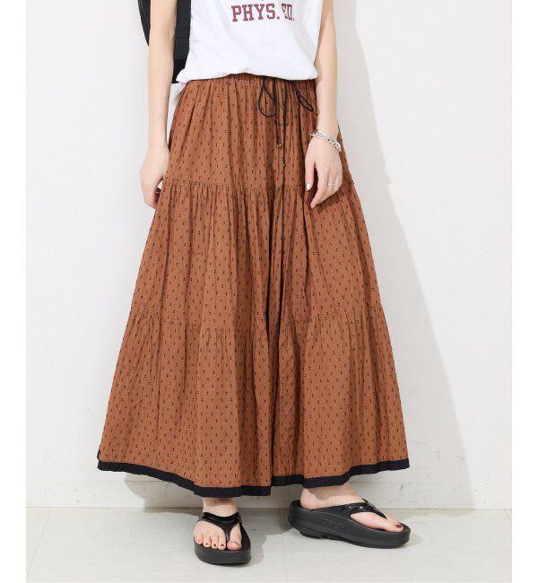 SLOBE IENA「TCドビーティアードスカート」|スカート|